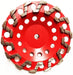 7" Red Cup Wheel 80 Grit Non Threaded C3780NT Colossal Diamond Tools