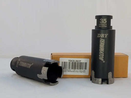 Terminator 1-3/8" x 3" Dry Core Drill. Reinforced L Tooth Drop Segment X3TRD1375 TERMINATOR®