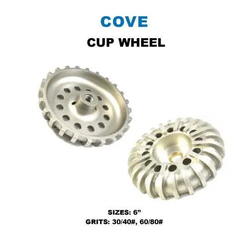 CDT Cove Cup Wheel 6" C96TMT Colossal Diamond Tools