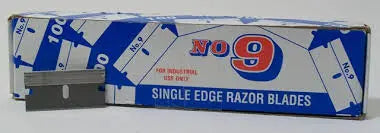 Label Blue Box #9 Razor Blades A0R09L Colossal Diamond Tools