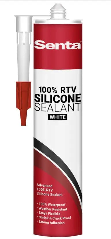 Senta 100% RTV One Tube of Silicone Sealant White Case Quantities are 24 Tubes A3SW Senta