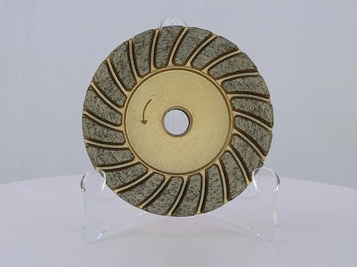 Shark 4" Gold Blue Cup Wheel Medium C1SM Colossal Diamond Tools