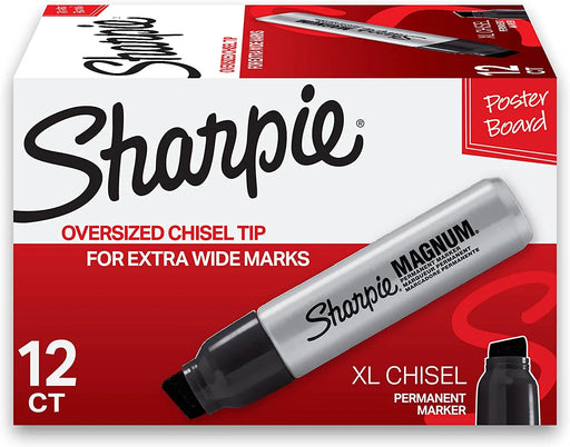 Sharpie Magnum Permanent Markers, Chisel Tip, Black, (Pack of 12) A0MAGSHARPIE Colossal Diamond Tools