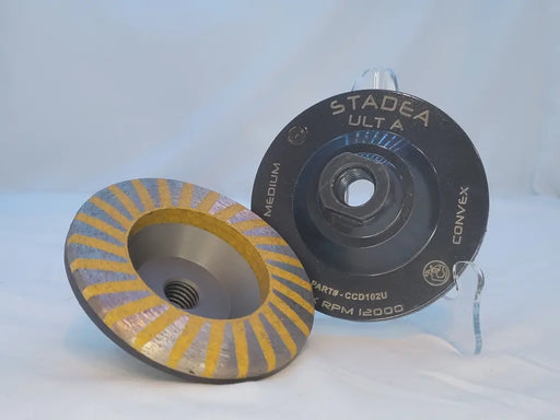 Stadea 4" Convex Medium Resin Filled Cup Wheel C2STCONM Colossal Diamond Tools
