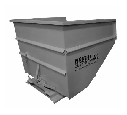 Wright Dumping Self Hopper Dumpster 57.75 x 55 x 70.5 4000 lbs 3 CU YD M5M30055 Colossal Diamond Tools, LLC