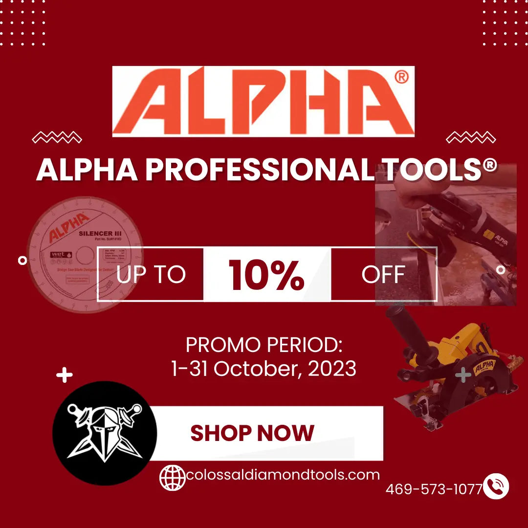 CDT10OFFALPHA - Get 10% Off Alpha Professional Tools® at Colossal Diamond Tools