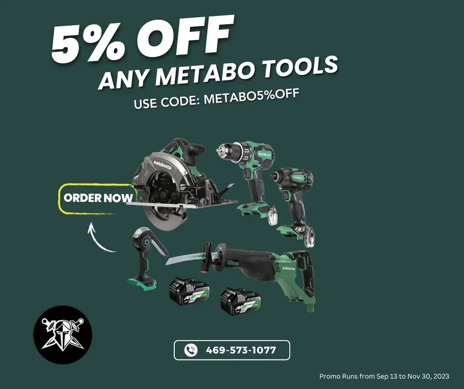 Unleash the Power of Metabo® Tools with Our Exclusive 5% Off Promo! Colossal Diamond Tools, LLC