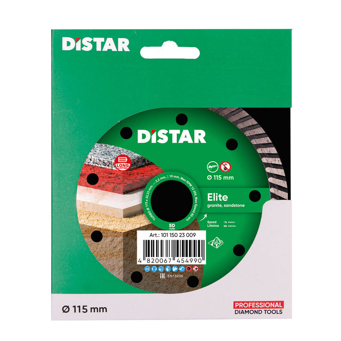 Distar diamond blade packaging with green background