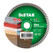 Diamond blade with Distar branding and specifications on a white background