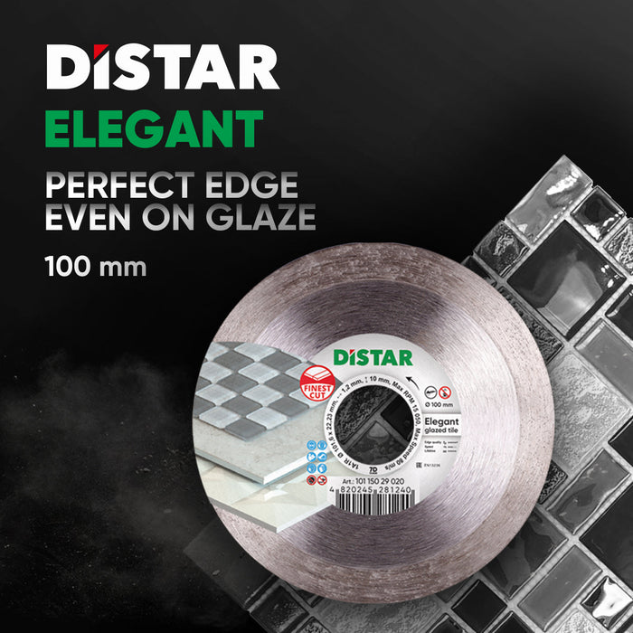 DISTAR Elegant 4 inch diamond blade for chip-free cutting of glazed tile and porcelain