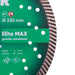 Close-up of Elite Max Turbo blade with diamond layer and heat sink holes