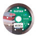 Diamond blade for cutting granite, with green label and multiple holes for different saw sizes.