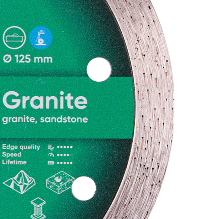Close-up of DISTAR Granite blade with water cooling design