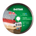 Diamond blade for cutting granite, with green label and multiple holes for different saw sizes.