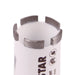 Diamond-tipped drill bit on a white background