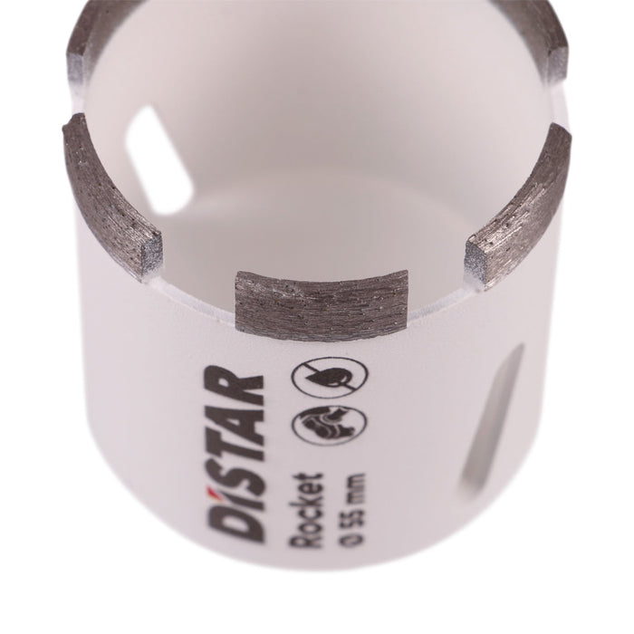 Diamond drill bit with 'Distar' branding on a white background
