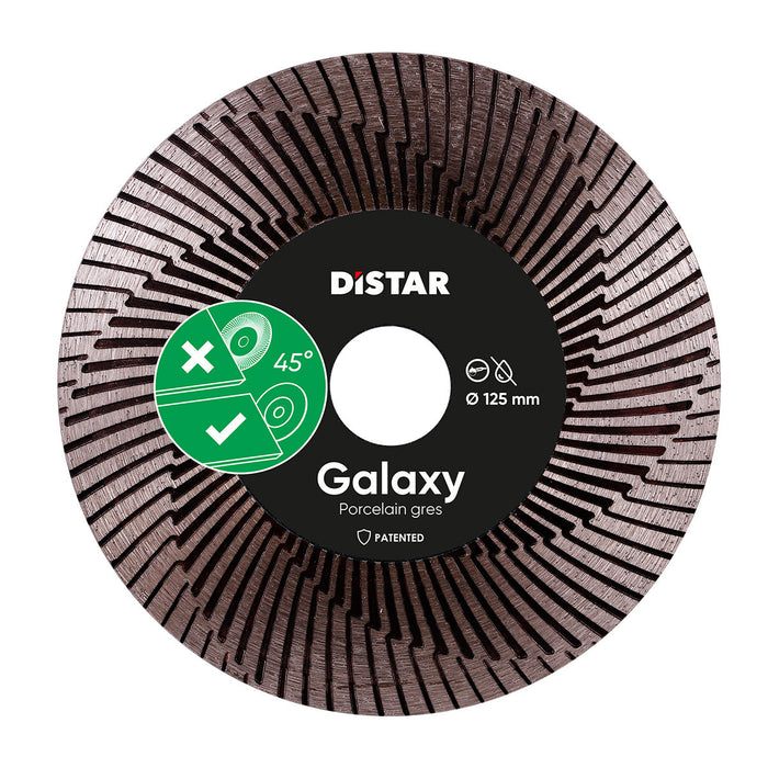 DISTAR Galaxy 5" Diamond Blade for Porcelain Tile |45°Miter Cutting (No Grinding)
