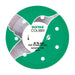 A green diamond grinding wheel with a silver metallic detail, labeled 'Colibri 76 mm' and indicating a 0.8 mm ceramic tile gres.