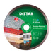 Distar diamond blade for granite and sandstone with green label and brand logo.