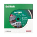 Distar diamond blade packaging for granite on a white background