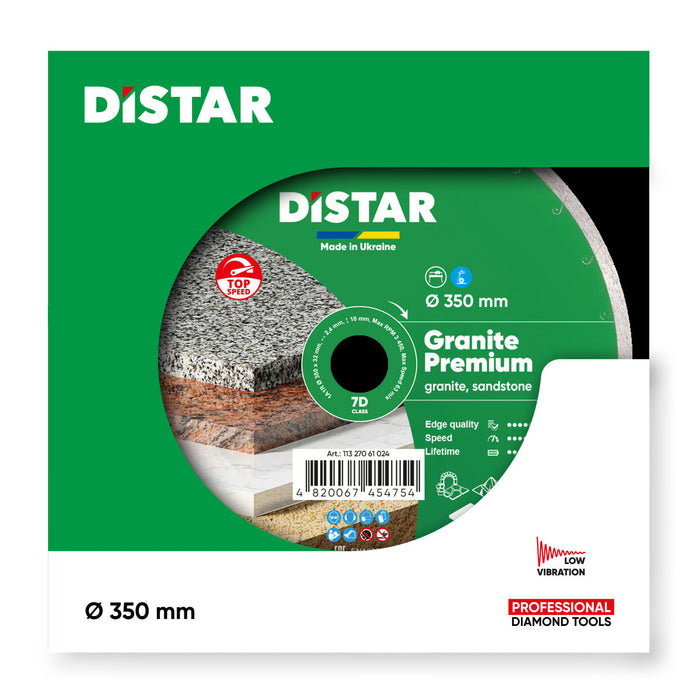 Distar diamond cutting disc packaging with green and white design
