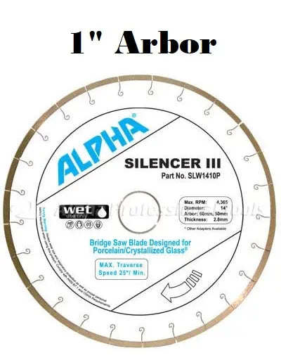 12" Alpha Silencer III Dekton Blade for Marble 1" Arbor B10A312 Alpha