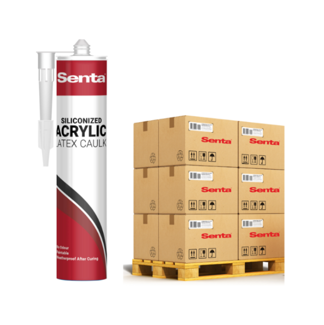 Senta White Latex Caulk White Case Quantities are 24 Tubes A2SCW