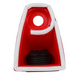 A red and white Mechanic HomeDuster 40 dust collection device for drilling, showing the body with a black rubber seal inside.