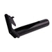 Black dust pipe for a slider, made of metal, with a 45-degree angle