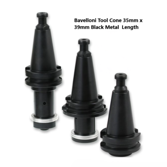 Bavelloni Tool Cone 35mm x 39mm Black Metal Length H7SBA3539BLK