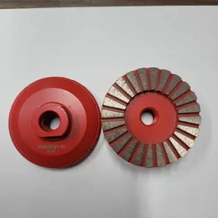 3" Medium Floor Red Cup Wheel C9M Colossal Diamond Tools, LLC