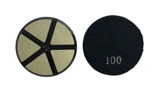 3" Transitional Grit 100 Ceramic Velcro Floor Pad F3TC3100 Colossal Diamond Tools, LLC