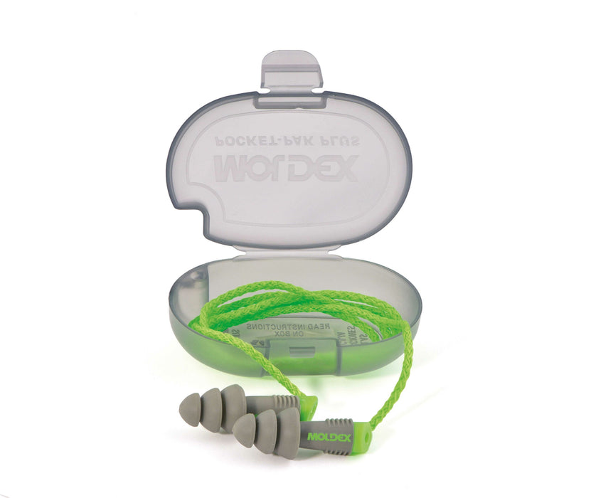 Moldex Alpha Reusable Earplug Gray and Green Corded Box of 50 U4M6435