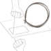 Corded wire used to make radius cuts in porcelain tile