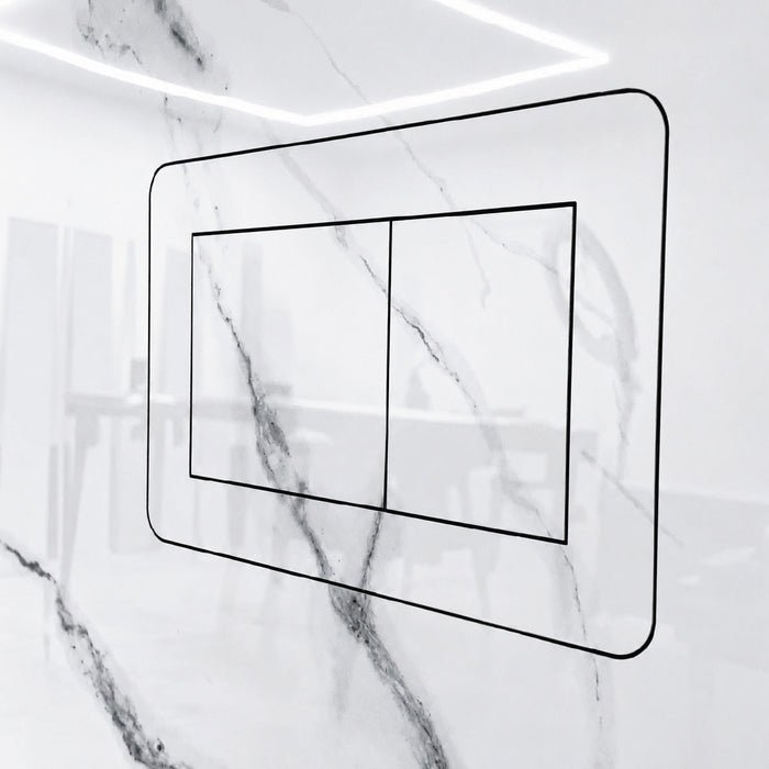 Porcelain tile towel hanger pop-out