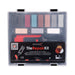 Tile Repair Kit by Mechanic in a transport case with various items including repair wax in different colors, a soldering iron, a rag, a sponge, and a leveling plate.