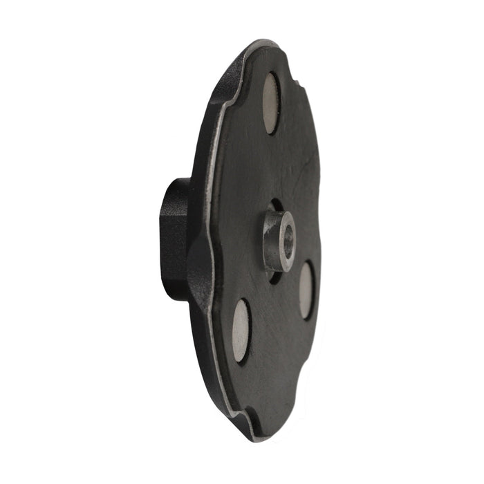 Angled view of Click-Lock PRO magnetic pad holder with steel holders