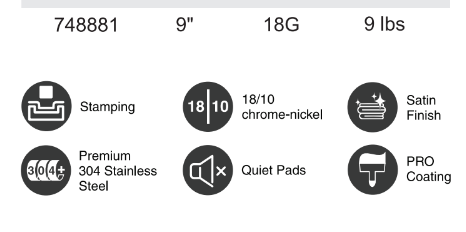 Utility Stainless Steel Sink 23x18 Y6DG102