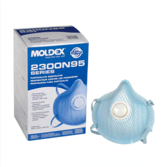 Moldex 2300N95 Respirators Box of 10 U3M2300