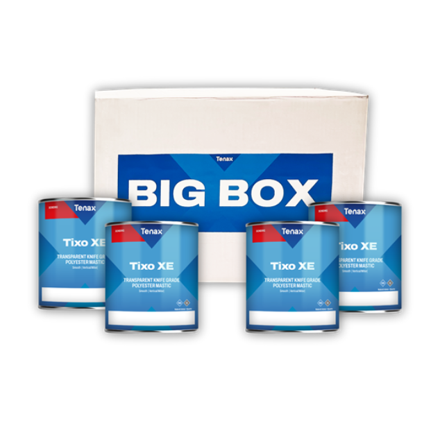 Tenax Tixo EX Transparent Knife Grade Big Box 4 x 1.25 Gallon G3TBBK