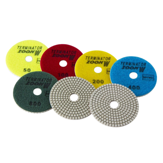 Terminator 4" Big Foot Zoom White Pad Grit 1500