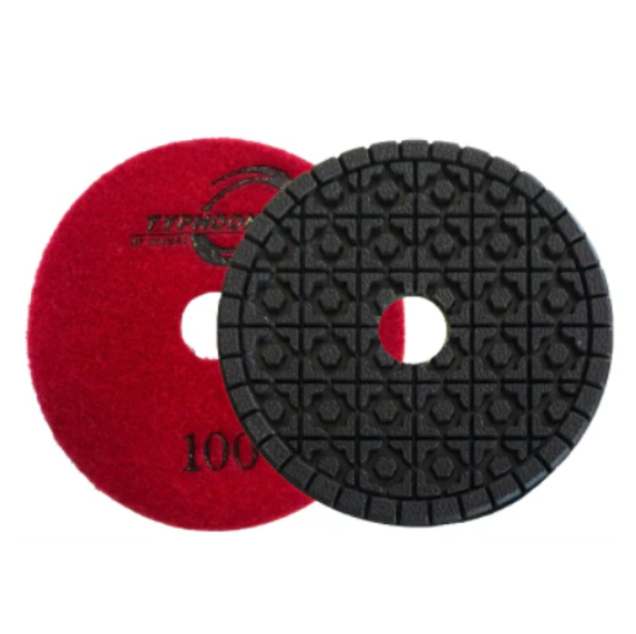 Typhoon 4" Colored Clover Pad 100 Grit D1TY4100