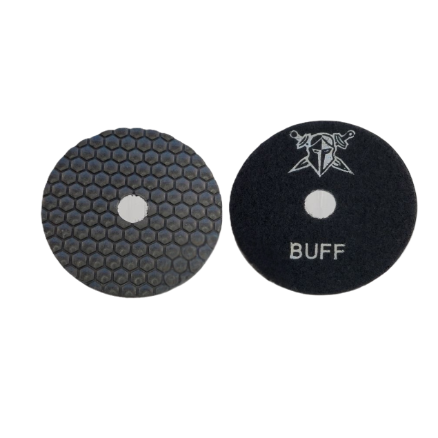 Colossal 4" Dry Buff Black Hex Pads