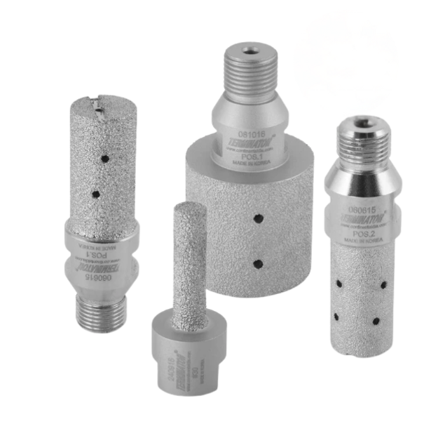 Terminator Vacuum Brazed 1/2" Gas Clean Up Bits 2" x 2" x 1/2 Gas 100 Grit H12VBDW502