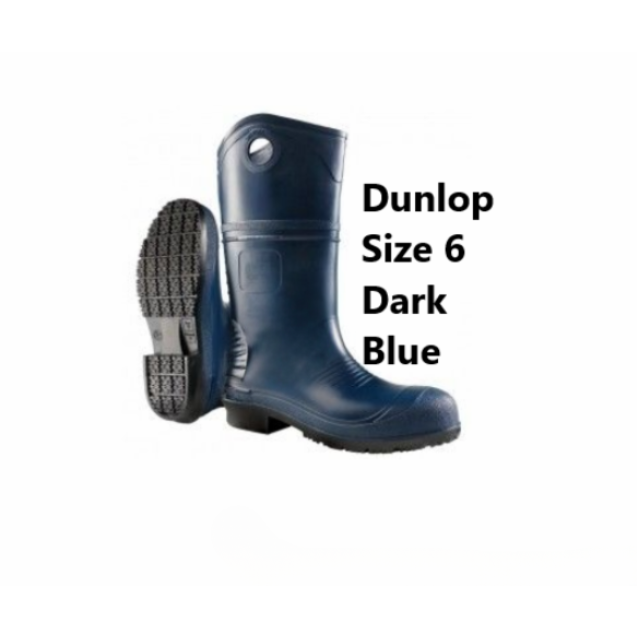 Dunlop Size 6 Steel Toe Boots Dark Blue