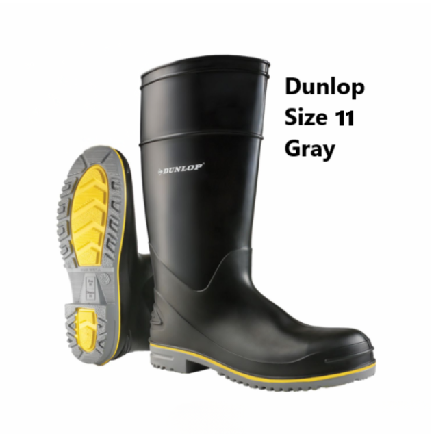 Dunlop Size 11 Gray / Yellow Steel Toe Boots
