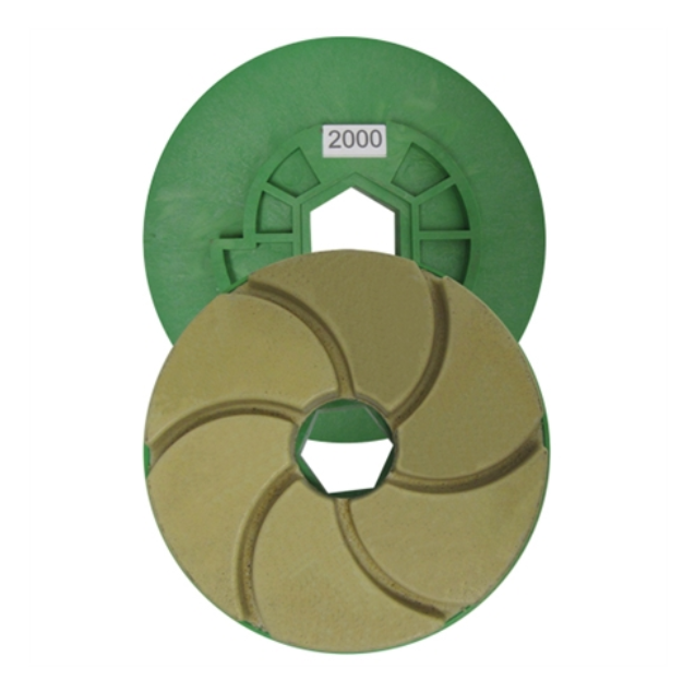 Tenax 6" Snail Lock Bullnose Quartz Automated Edge Polishing Wheel Grit 2000