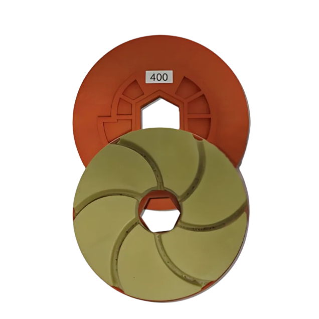 Tenax 6" Snail Lock Bullnose Quartz Automated Edge Polishing Wheel Grit 400