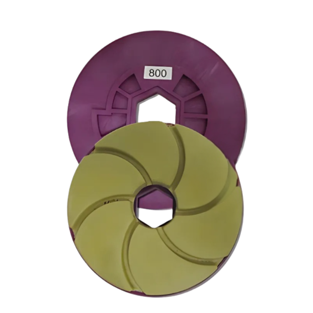 Tenax 6" Snail Lock Bullnose Quartz Automated Edge Polishing Wheel Grit 800