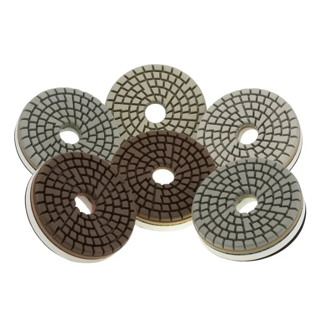 Terminator 5" In Line Pads Offset Bullnose 120 Grit Copper